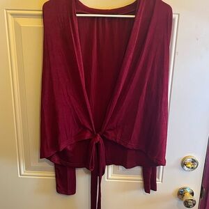 Women's Burgundy Cardigan